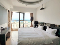 Sanya Dream Star Seaview Mansion (city center store) first-line high-rise sea view king bed room