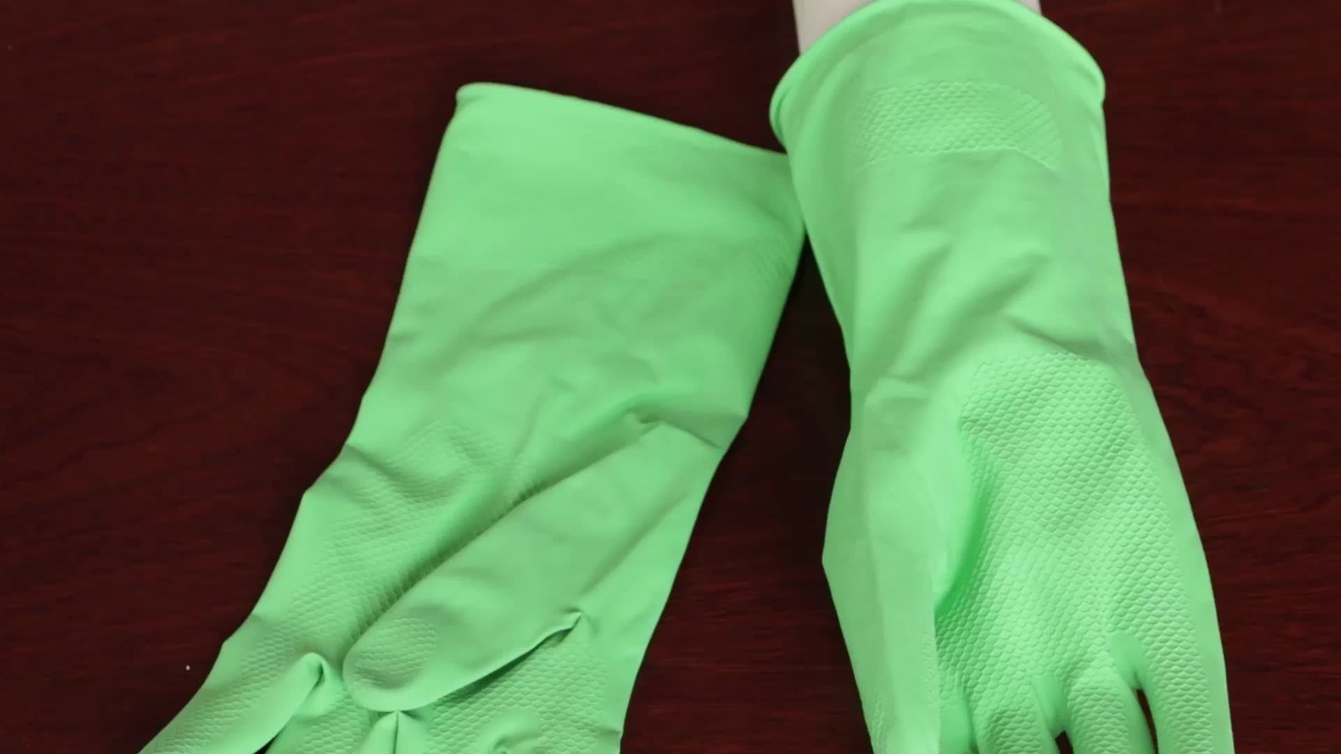 Light Green Latex Gloves for Washing and Cleaning| - Main Image