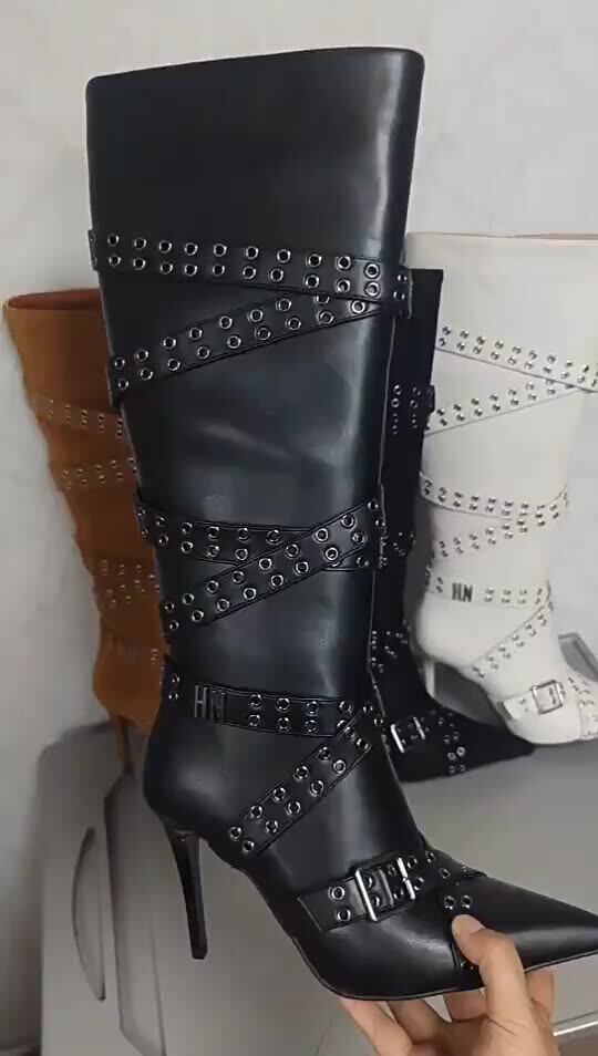 Idoit Fall Winter Thigh High Motorcycle Boots Flat Mid Long Tube High