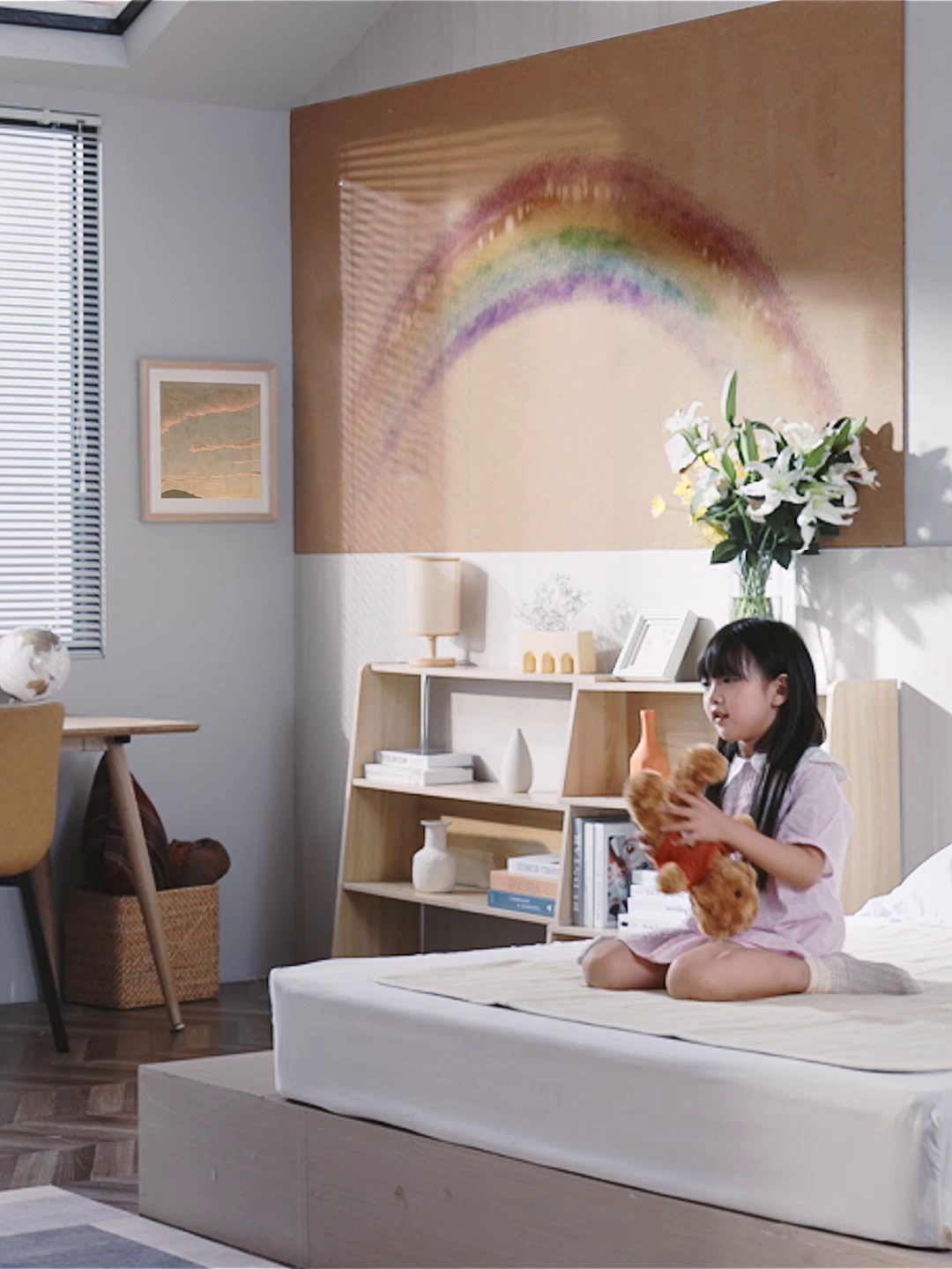 冬天必备神器！彩虹牌双人双控电热毯，给你温暖呵护