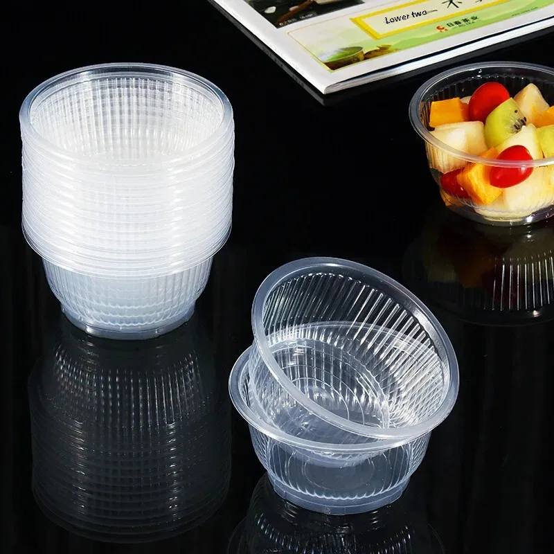 Fangcao Disposable Soup Bowl Wholesale Without Lid Plastic Round Household Wedding Banquet Rice Bowl Take-out Package Bowl