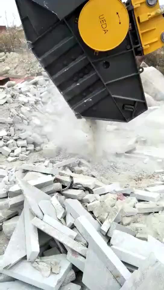 Excavator Stone Concrete Jaw Crusher Bucket Uj200 For Komatsu Pc215