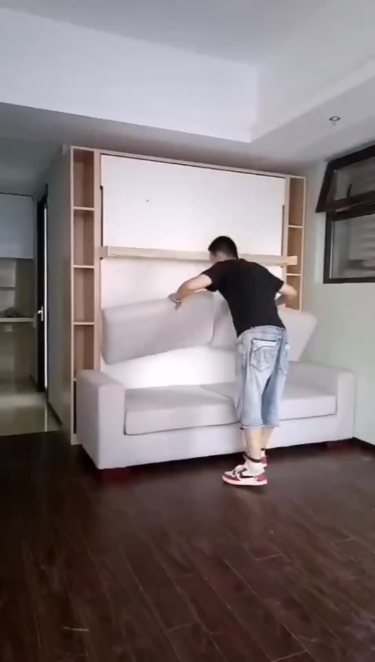 Luxury Queen Space Saving Vertical Hide Away Wall Mounted Folding Sofa