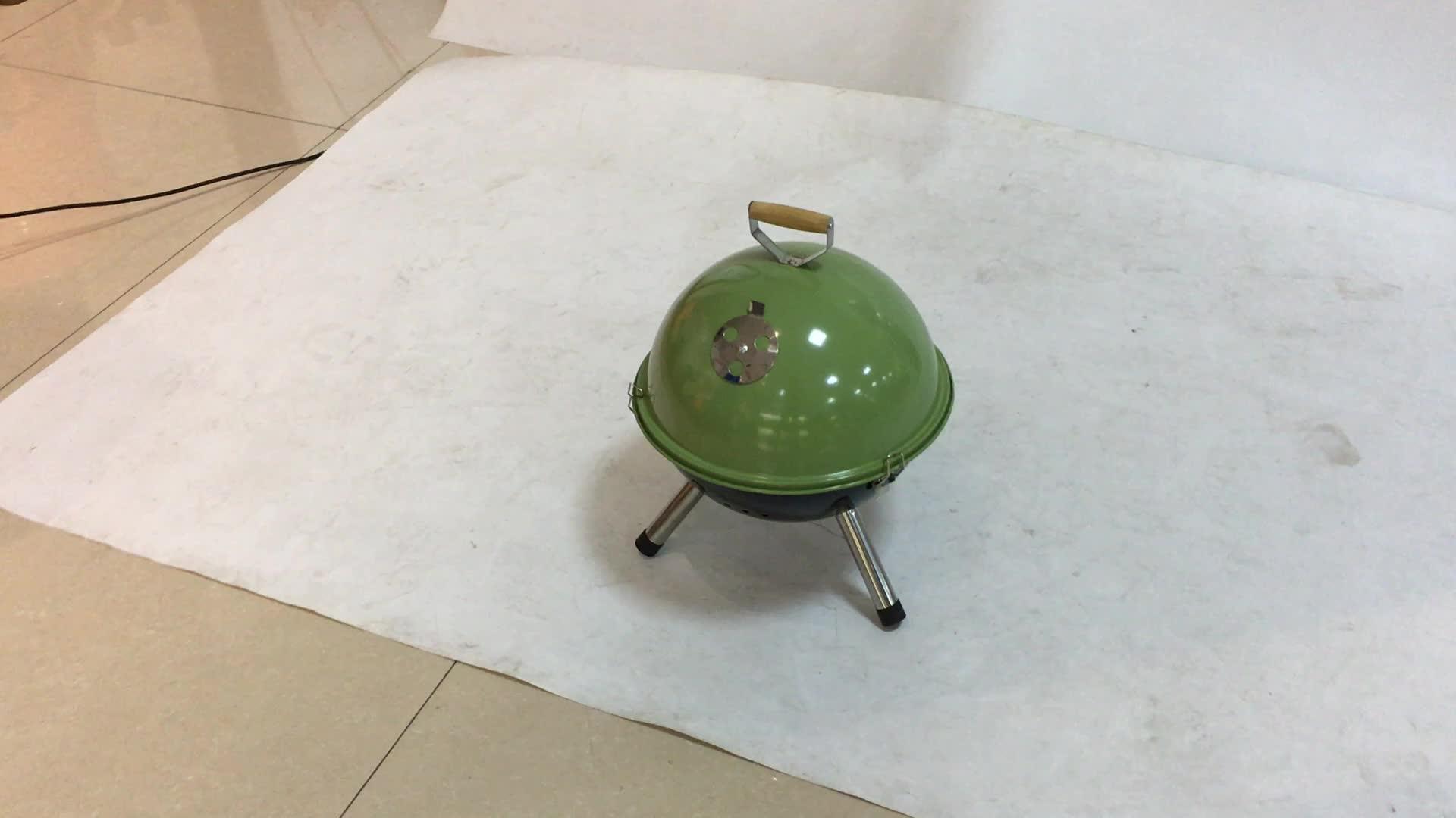 Camping Round 12 Inch Small Barbecue Football Grill Bbq Portable