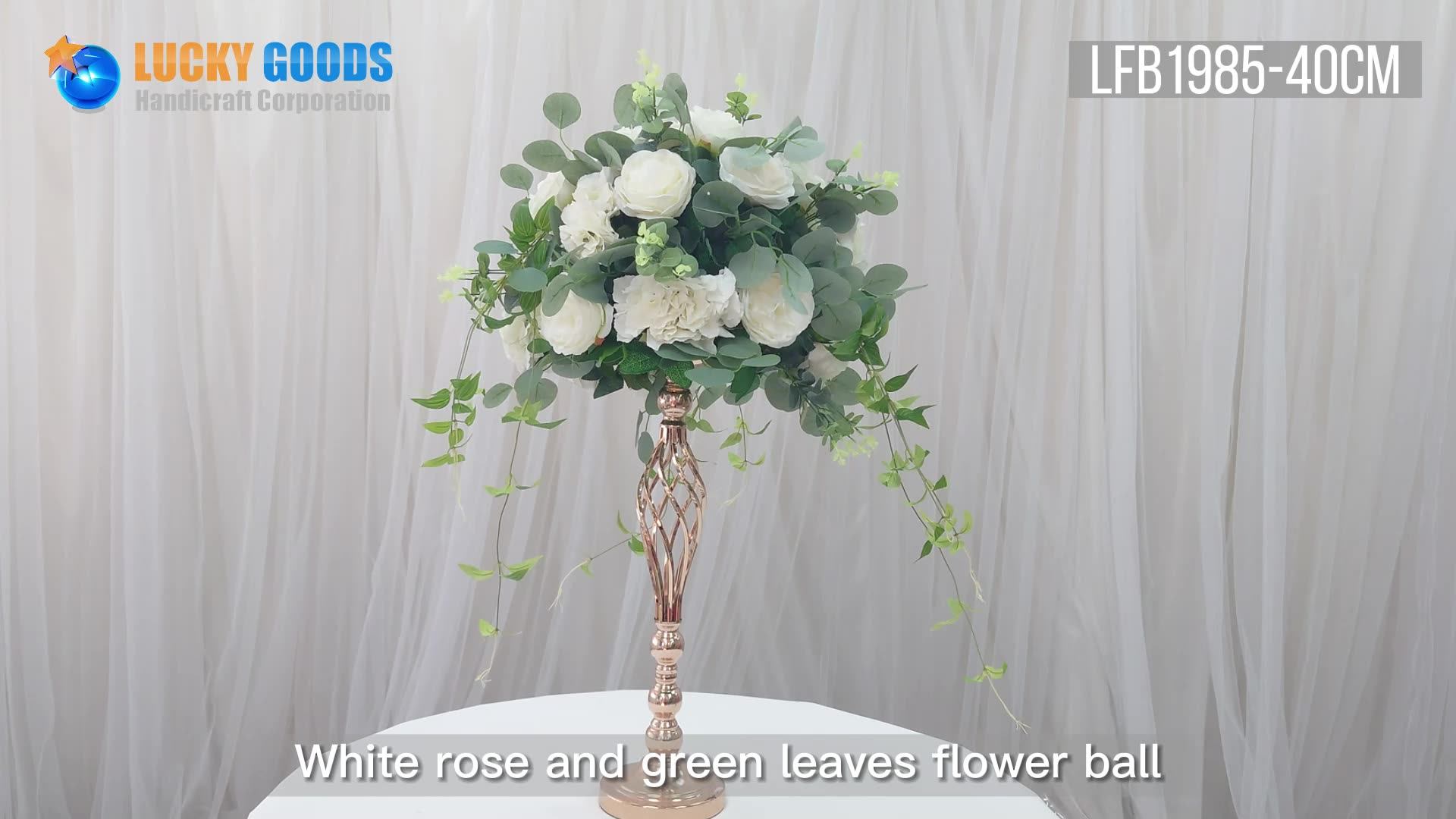 Luckygoods Artificial Flower Balls Wedding Centerpieces White Rose