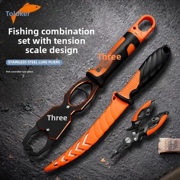With scale fish controller Luya pliers fishing knife combination multi-functional fish catcher aluminum alloy with scale fish control pliers Luya pliers