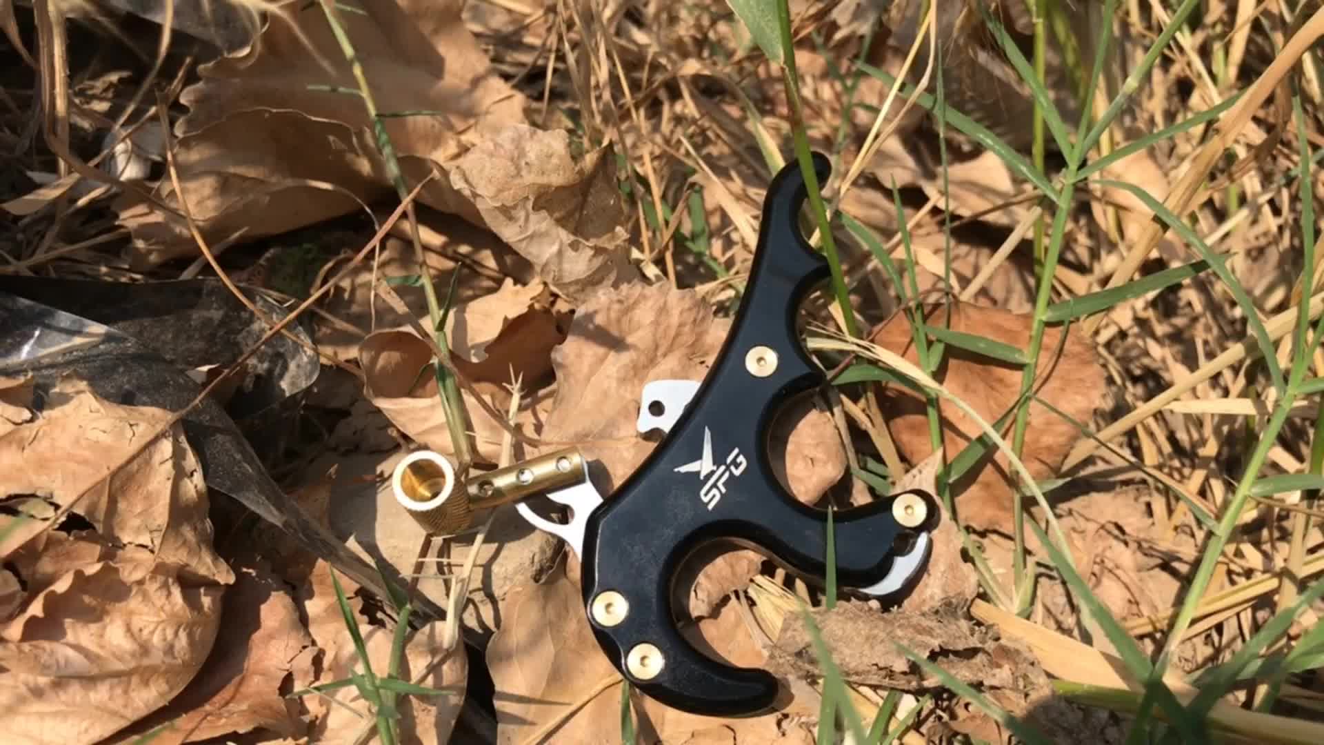 Spg Archery Recurve Bow Metal Release Aid Strap Compound Hunting Bow