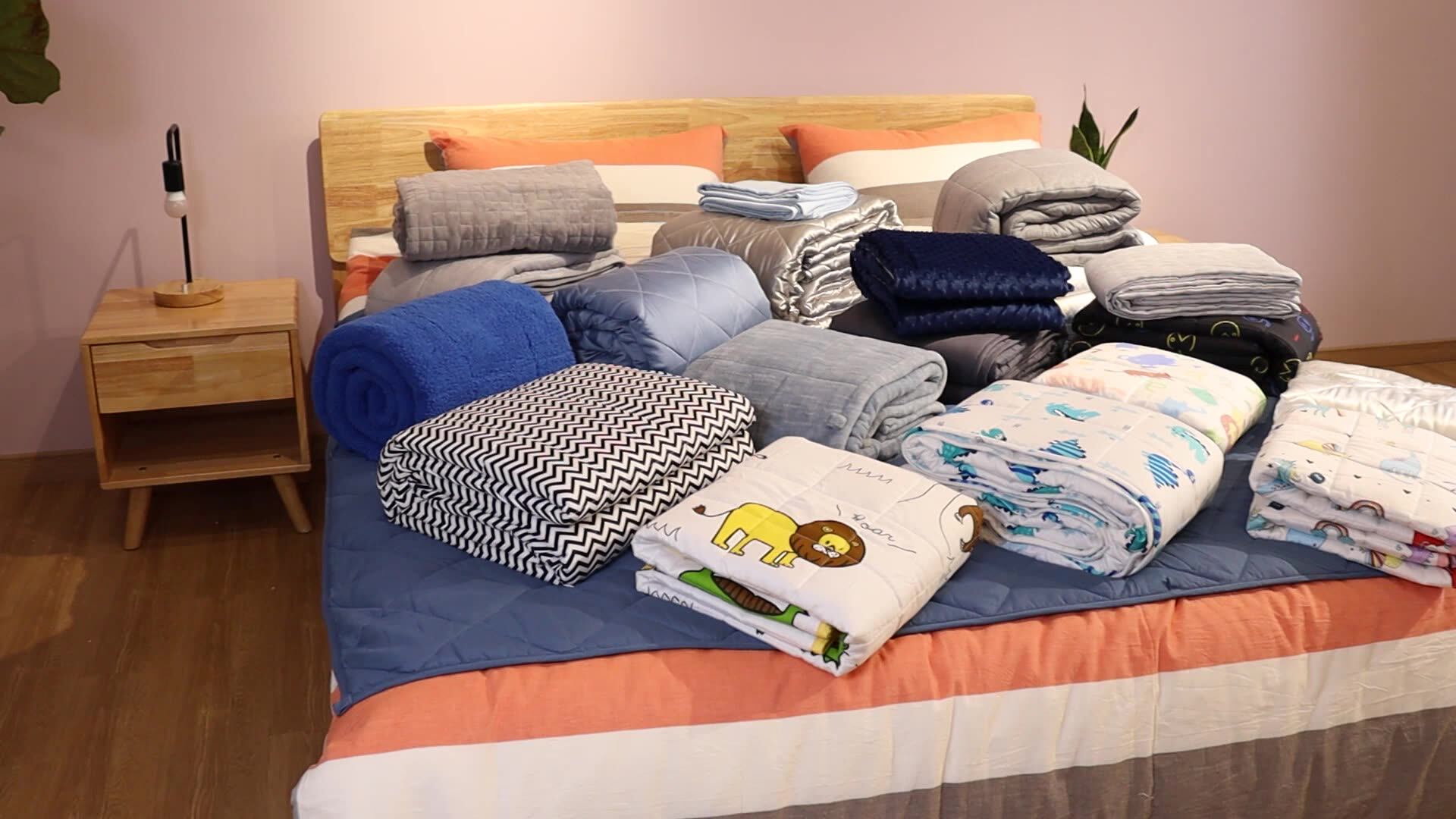 Factory Direct Sale Cooling Adult Glass Beads Natural Bamboo Weighted