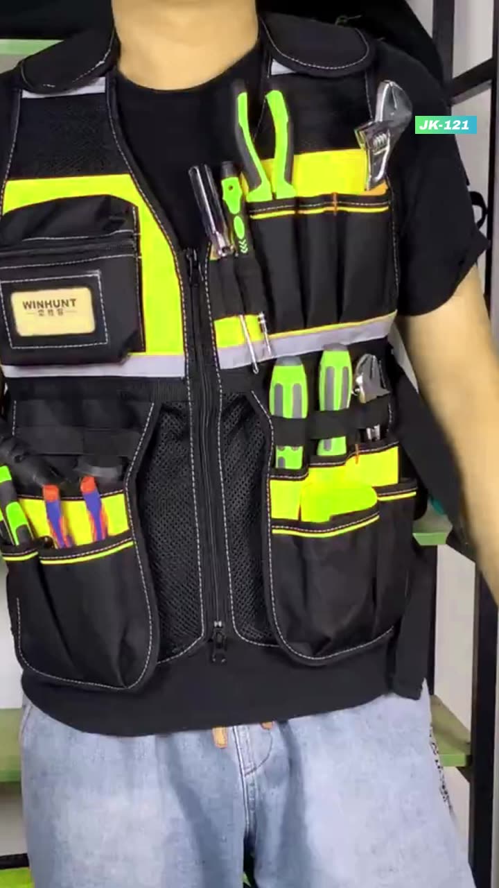 Workwear Allround Work Tool Vest Reflective Safety Tool Vest With Multi