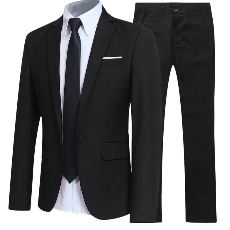 Casual Suit Men's Suit New Fashionable Men's British Style Small Suit Jacket Men's Youth Fashion Two-piece Suit