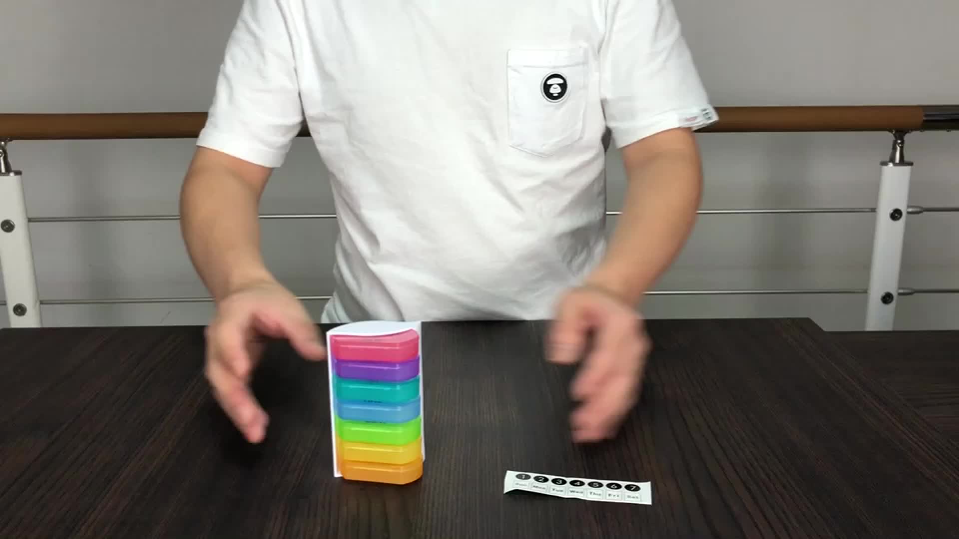 Custom Child Proof Plastic Pill Organizer 7 Day Fancy Plastic Medicine