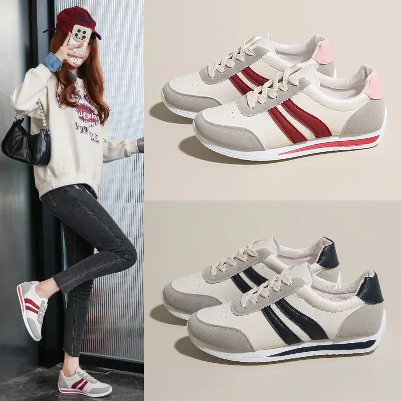 Forrest Gump shoes women's board shoes 2024 spring and autumn new versatile breathable white shoes women's shoes soft bottom board shoes sneaker