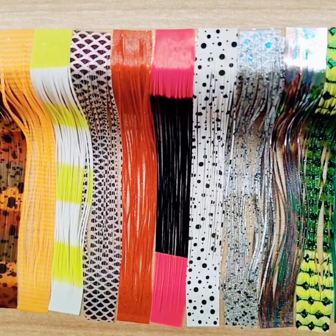 Premium Quality Fishing Silicone Tabs,Silicone Skirt Material Tabs