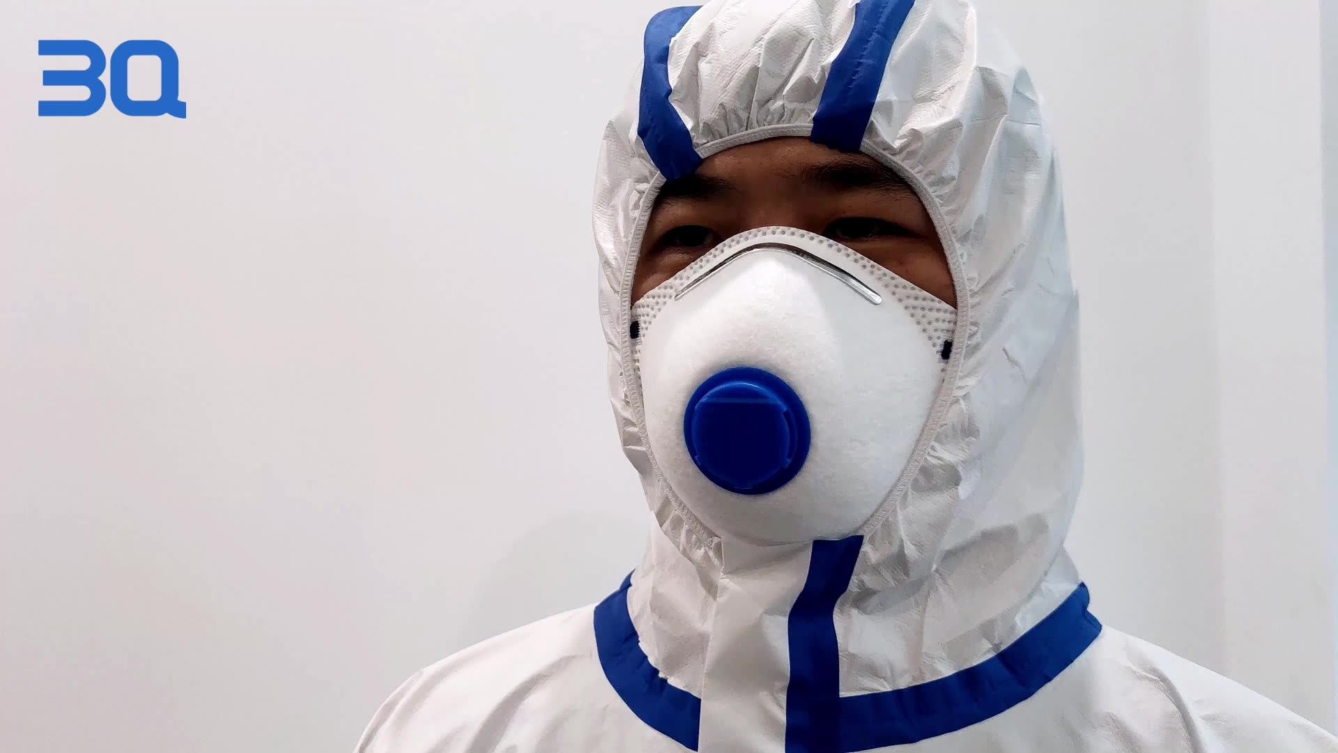 Hood Overall Chemical Protective Clothing Ppe Suit Gown Boot Covers Non