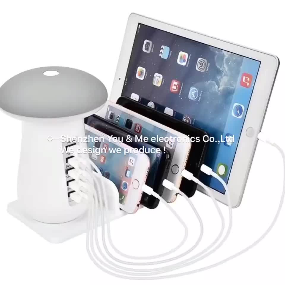 Usb Charging Station,5 Port Usb Quick Charger 3.0 Charging Station Dock Stand For Smartphones