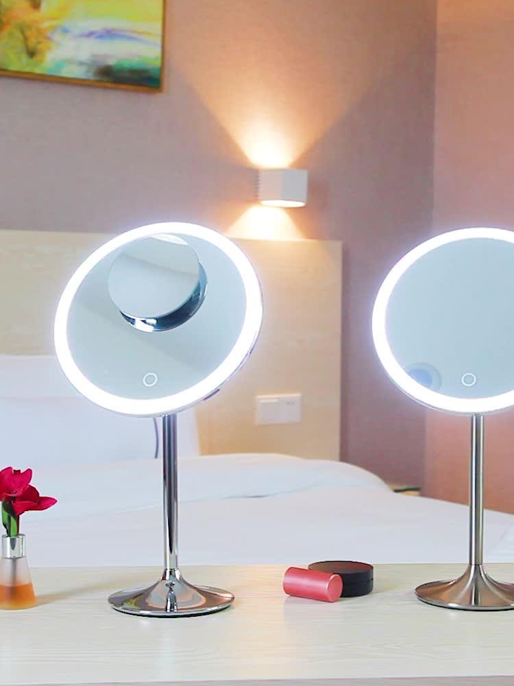 Usb Rechargeable Led Cosmetic Mirror With Lights Buy Makeup Vanity