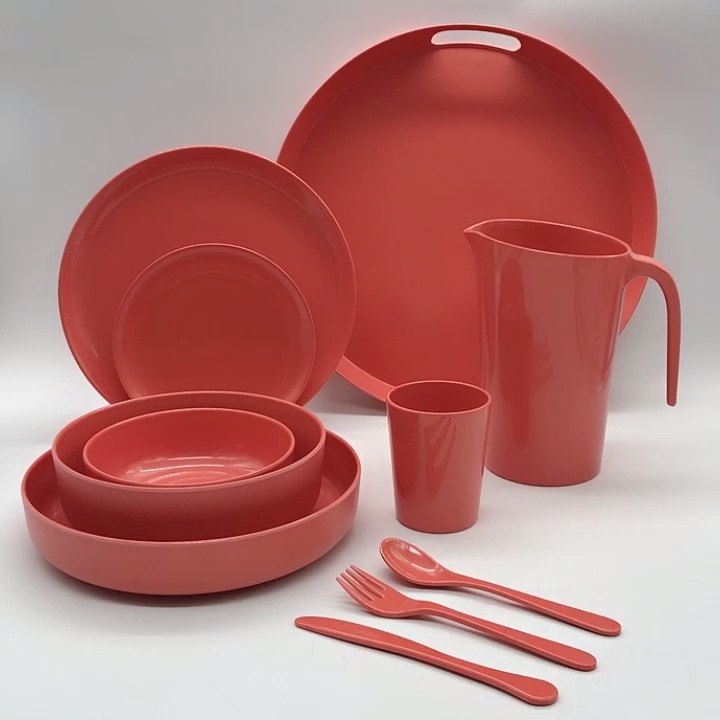 4 Pieces Set Reusable High Quality Melamine Picnic Outdoor Camp