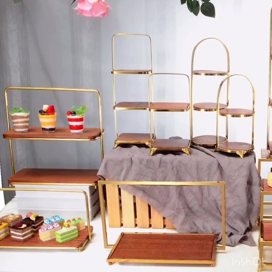 Cafeteria Utensils Cake Serving Set Decoration Stand Displays Square