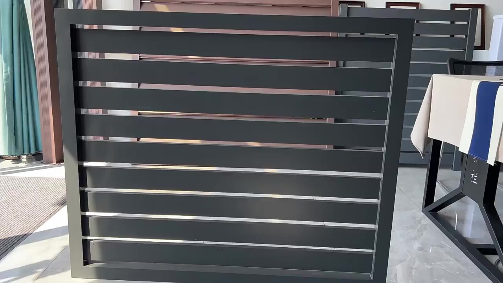 U Channel Factory Balcony Terrace Horizontal Slat Metal Guardrail ...