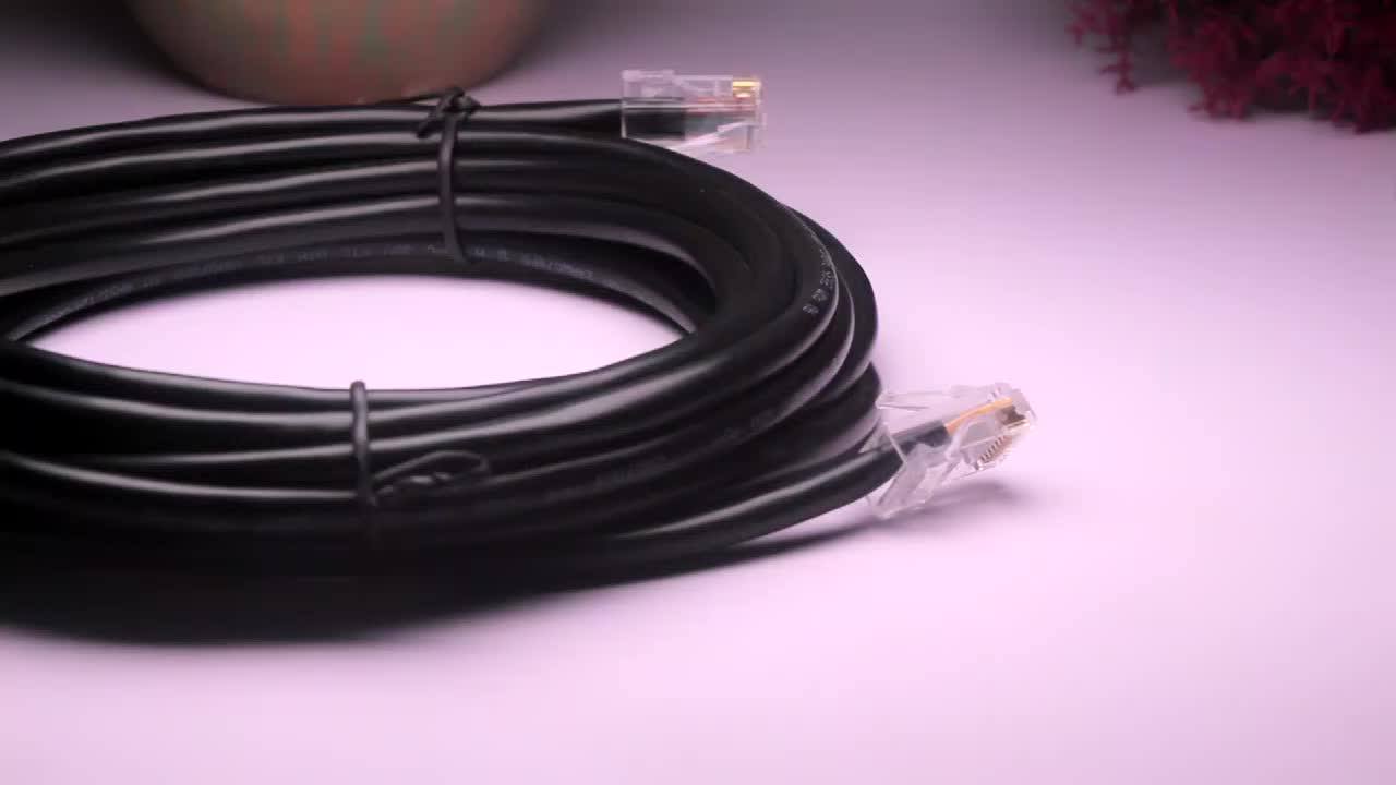 Factory 4p4c 6p4c Copper Rj12 Rj11 Black 2 Pair 1 Pair Rj11 0.6mm