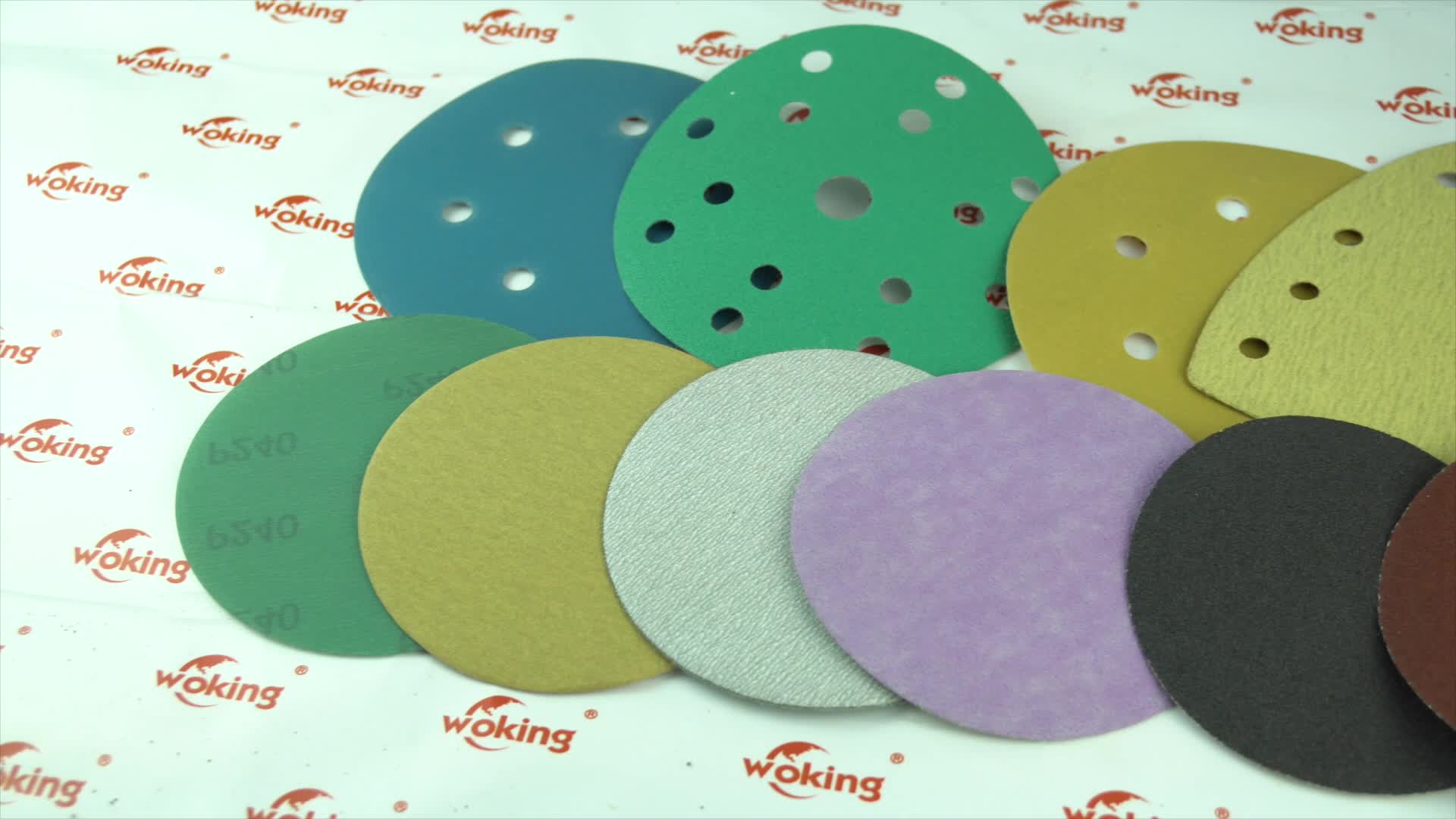 6" 6 Holes Hook & Loop Film Sandpaper Sanding Disc Against Deerfos