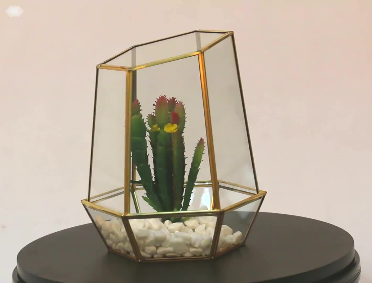 Wholesale Gold Terrarium Geometric Glass Buy Wholesale Gold Terrarium