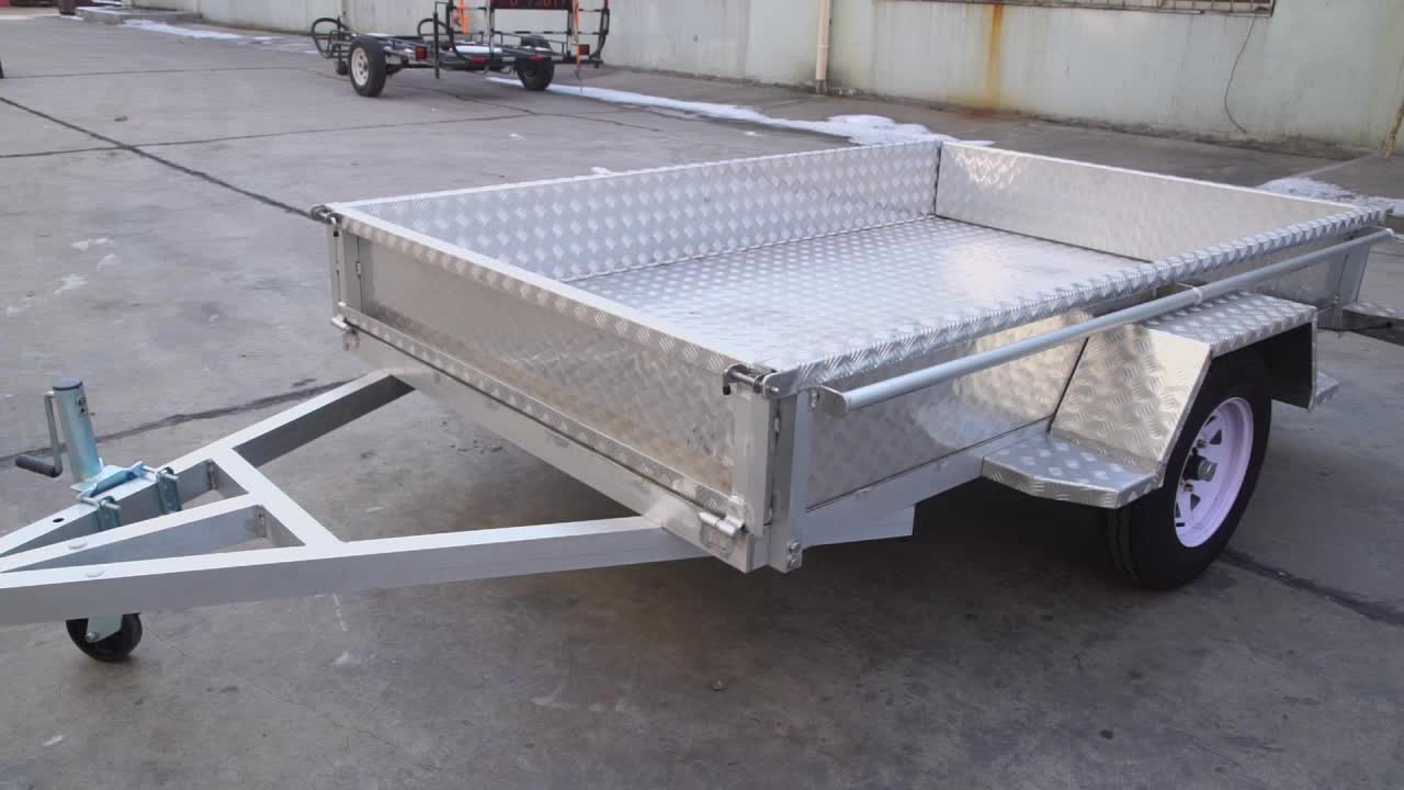 Tradesman Trailer Box Customized Semi Trailer With Aluminum Cover Buy