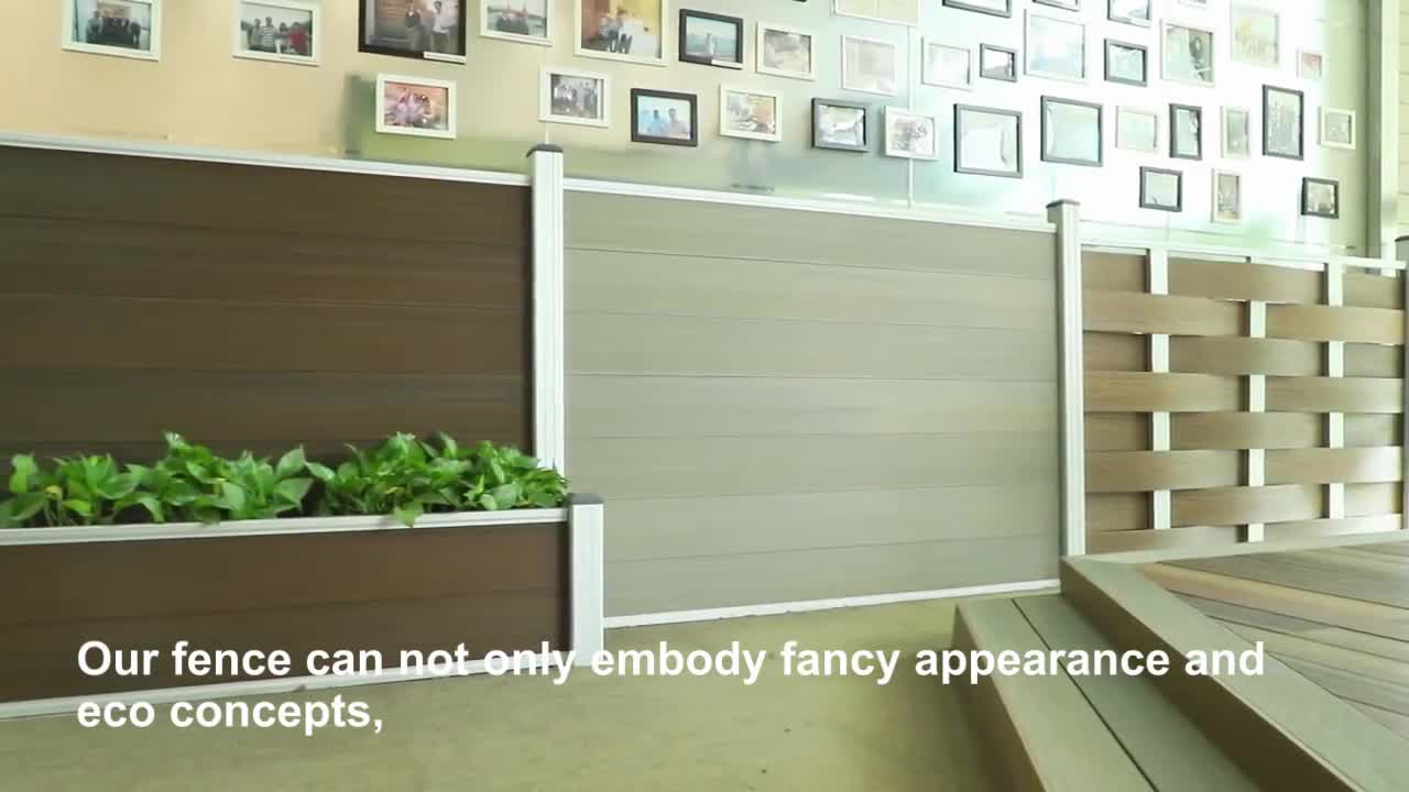 Wood Plastic Composite Outdoor Privacy Garden Fence Design Wpc
