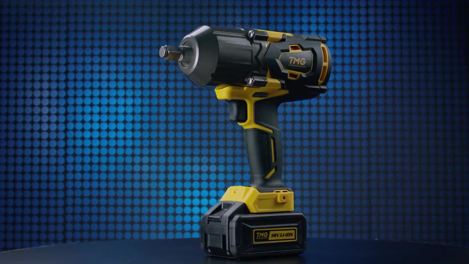 Brushless Cordless Impact Wrench Heavy Duty 3 Speed 20v Battery Power