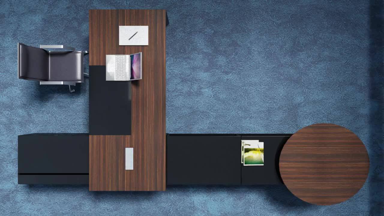 Modern Cherry Wood Executive Office Desk Furniture For Ceo Office For