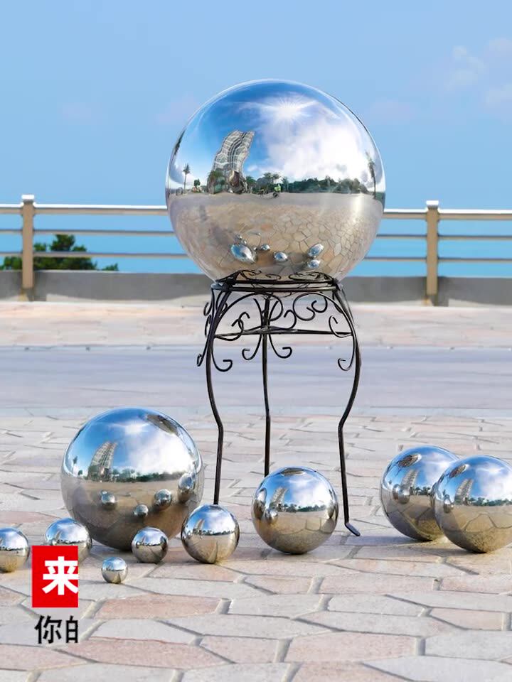 Lot De 8 Boules Flottantes En Acier Inoxydable Miroir + Feuilles De Lotus – Déco Étang Et Jardin