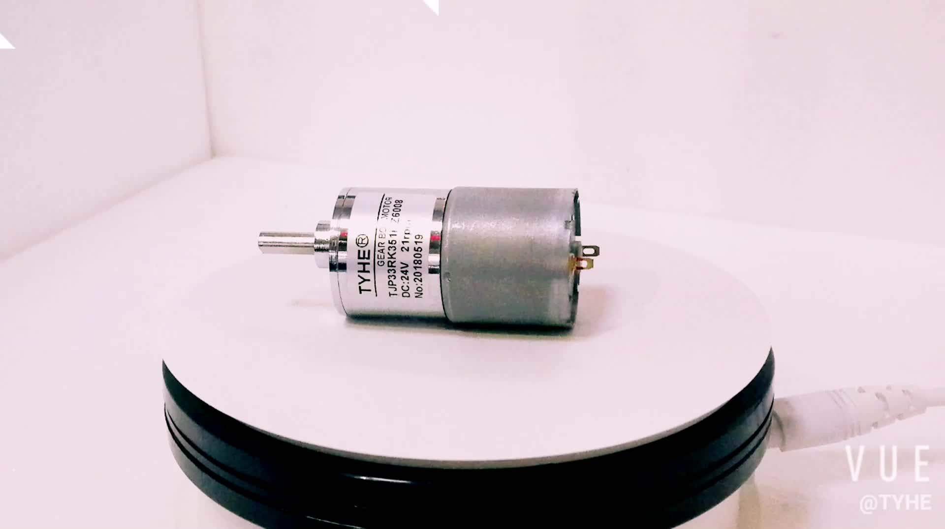 Speed Adjustable 33mm 300rpm 24v Dc Gear Motor With Gearbox For Toy