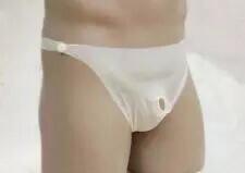 One-piece molded with jj holes, latex safety buckle pants!