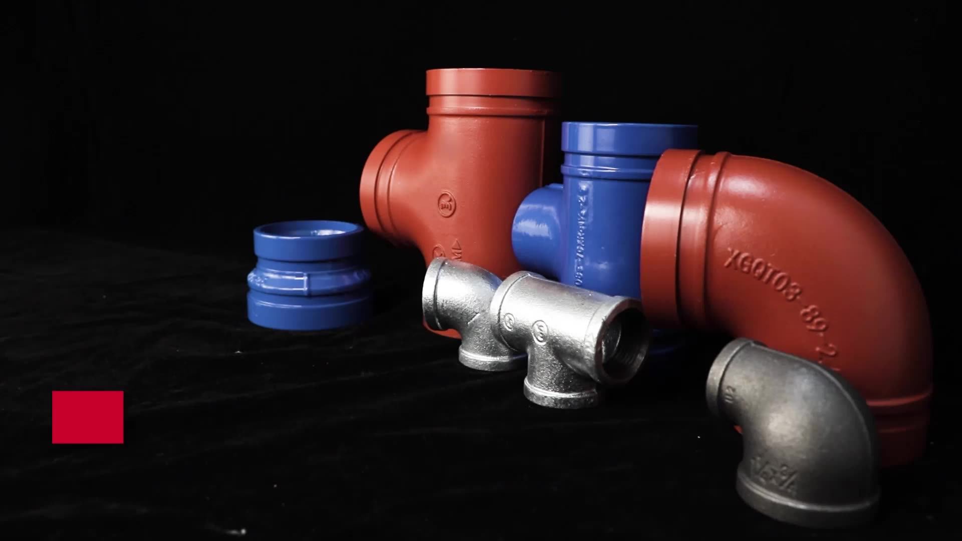 Jianzhi Fm Cast Iron Grooved Elbow,45 Degrees Grooved Coupling Pipe