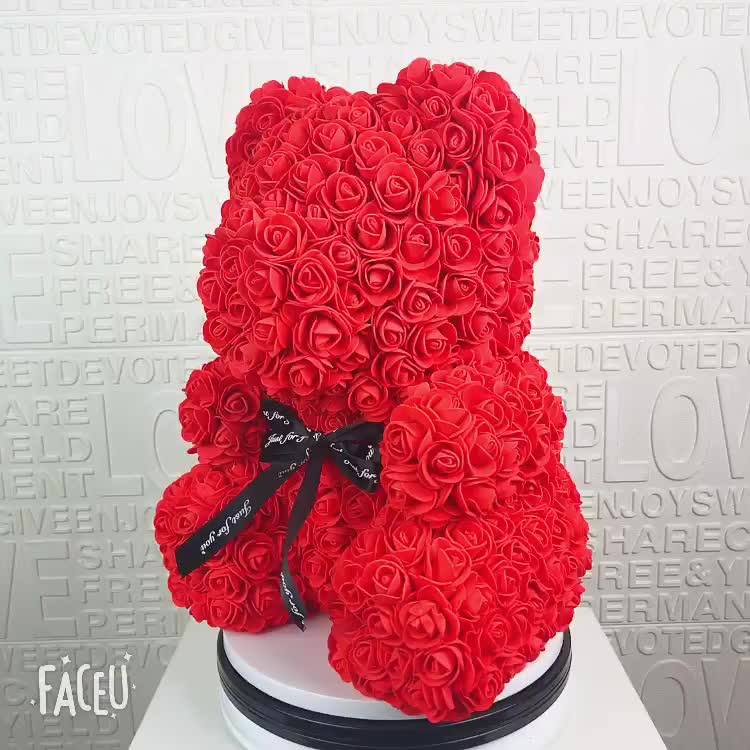 Factory Wholesale High Quality Foam Rose Bear Forever Rose Bear