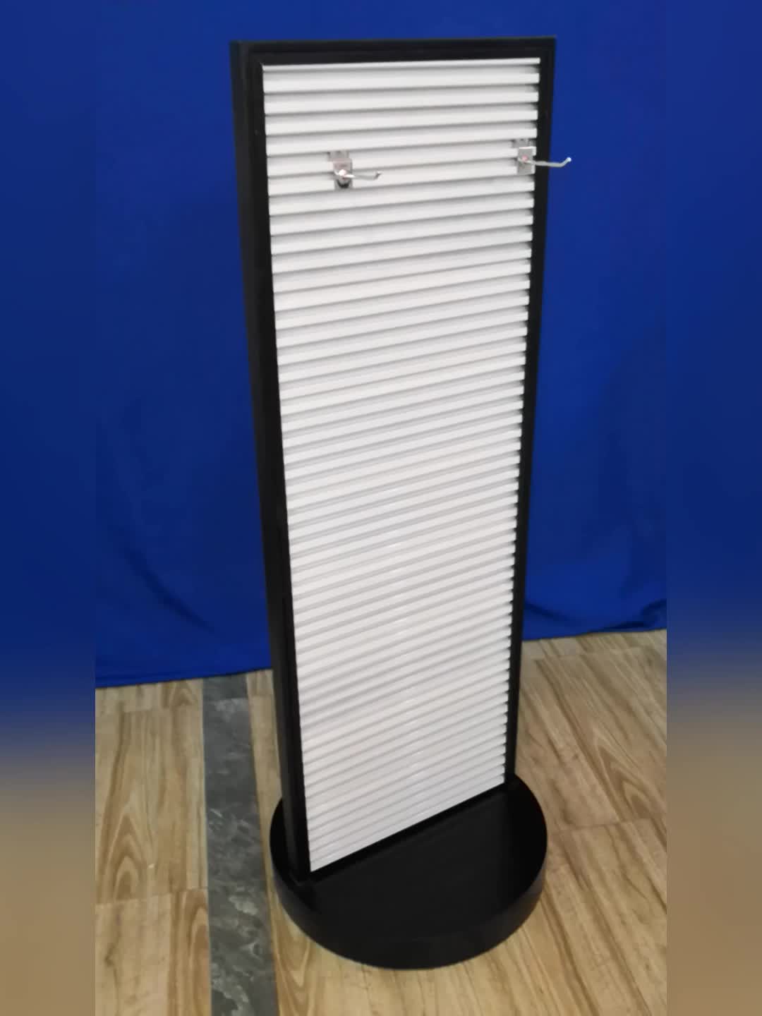 Retail Store 2 Sides Sock Aluminum Tower Slatwall Rotating Jewelry