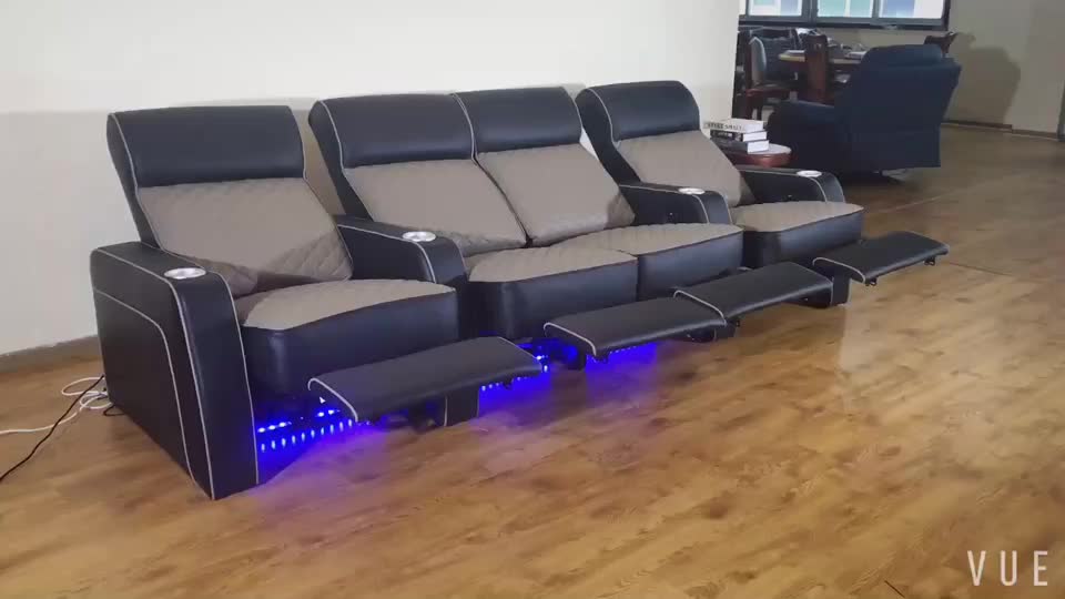 Vip Cinema Chair Leather Power Electric Home Theater Sofa For