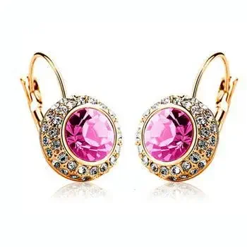 fashionable classic crystal earings, earrings, accessory for bride, diamond encrusted, European style, wholesale