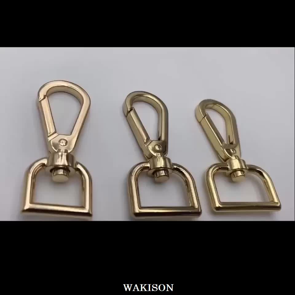 Zinc Alloy Gold Plated 23/4" Trigger Snap Hook 5/8" Swivel Eye Snap