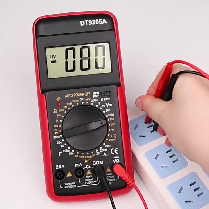 Multimètre Numérique ProTechTrader PDM-631 | 7 Fonctions : AC/DC, Tension, Résistance, Transistor, Diode, Continuité, Buzzer | Grand écran LCD