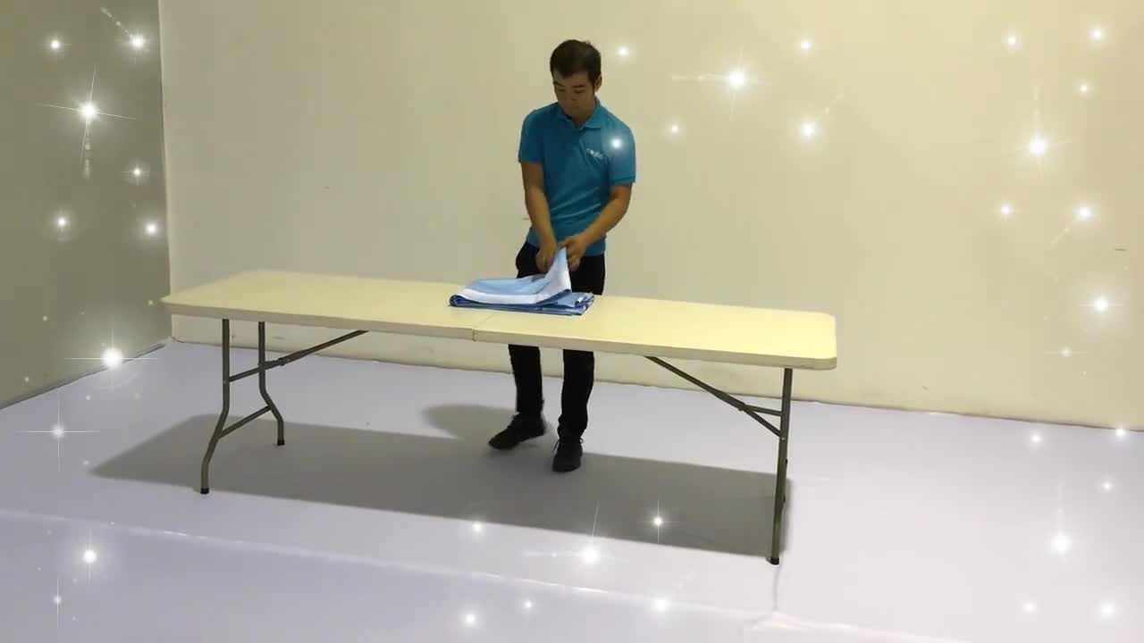 6ft 8ft Custom Logo Table Cloth Runner Stretch Spandex Fitted Table