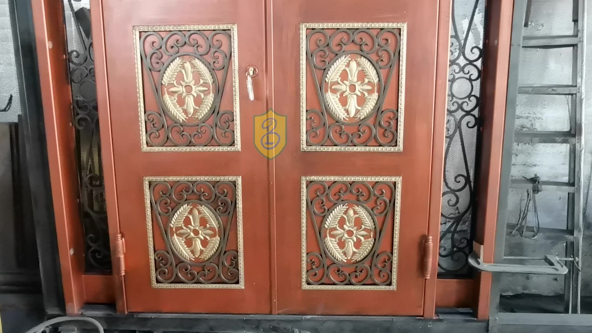 Modern Luxury Apartment Entrance Door Wrought Iron Railing Designs (clamp Glass) Buy Entrance