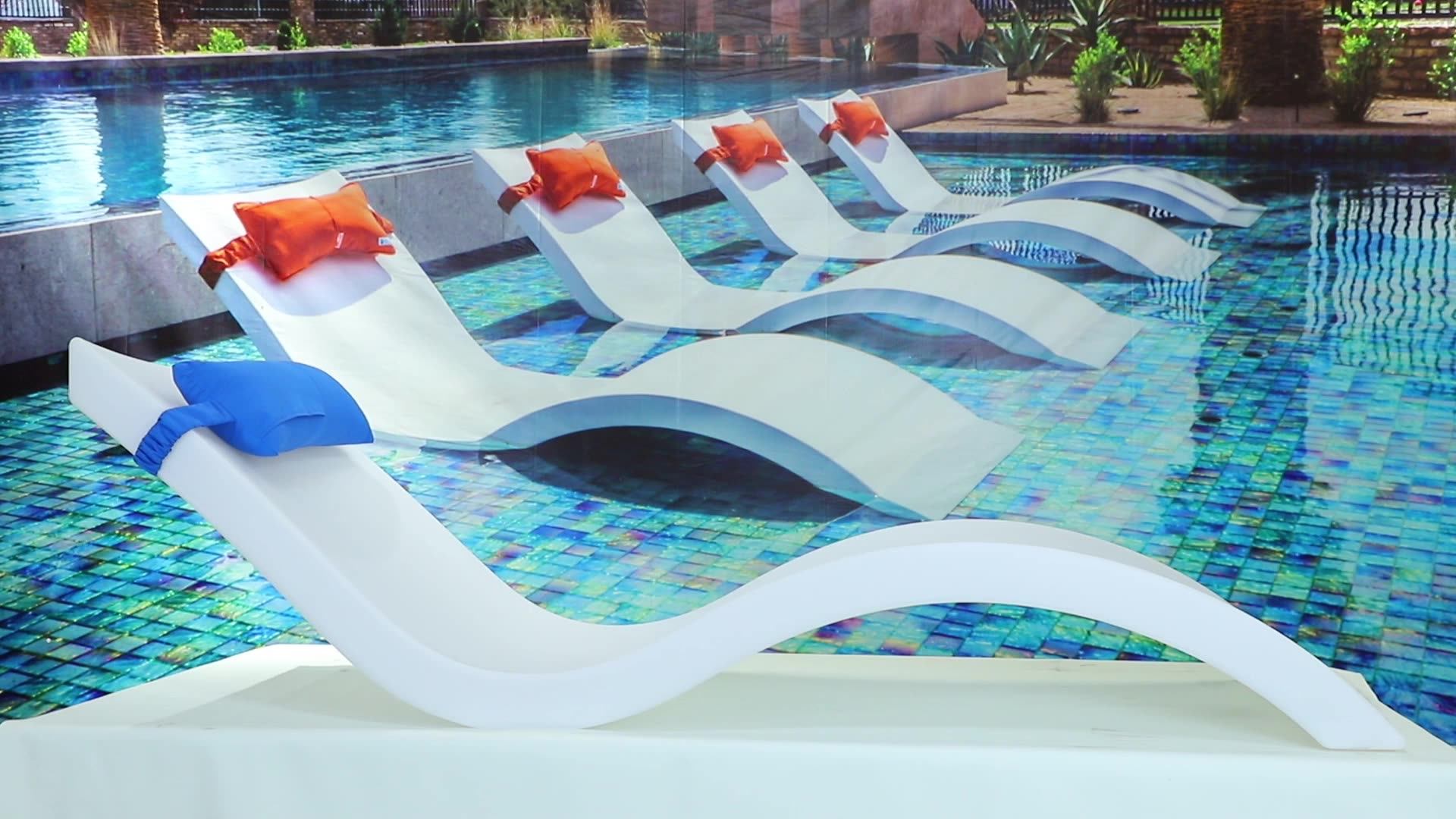 Luxury In-water Pool Furniture Sun Shelf Chairs