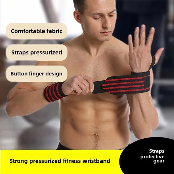 Sports Compression Band Elastic Wrist Protector Pressure Lifting Sports Wrist Bandage Wrapping Wrist Protector for Men and Women