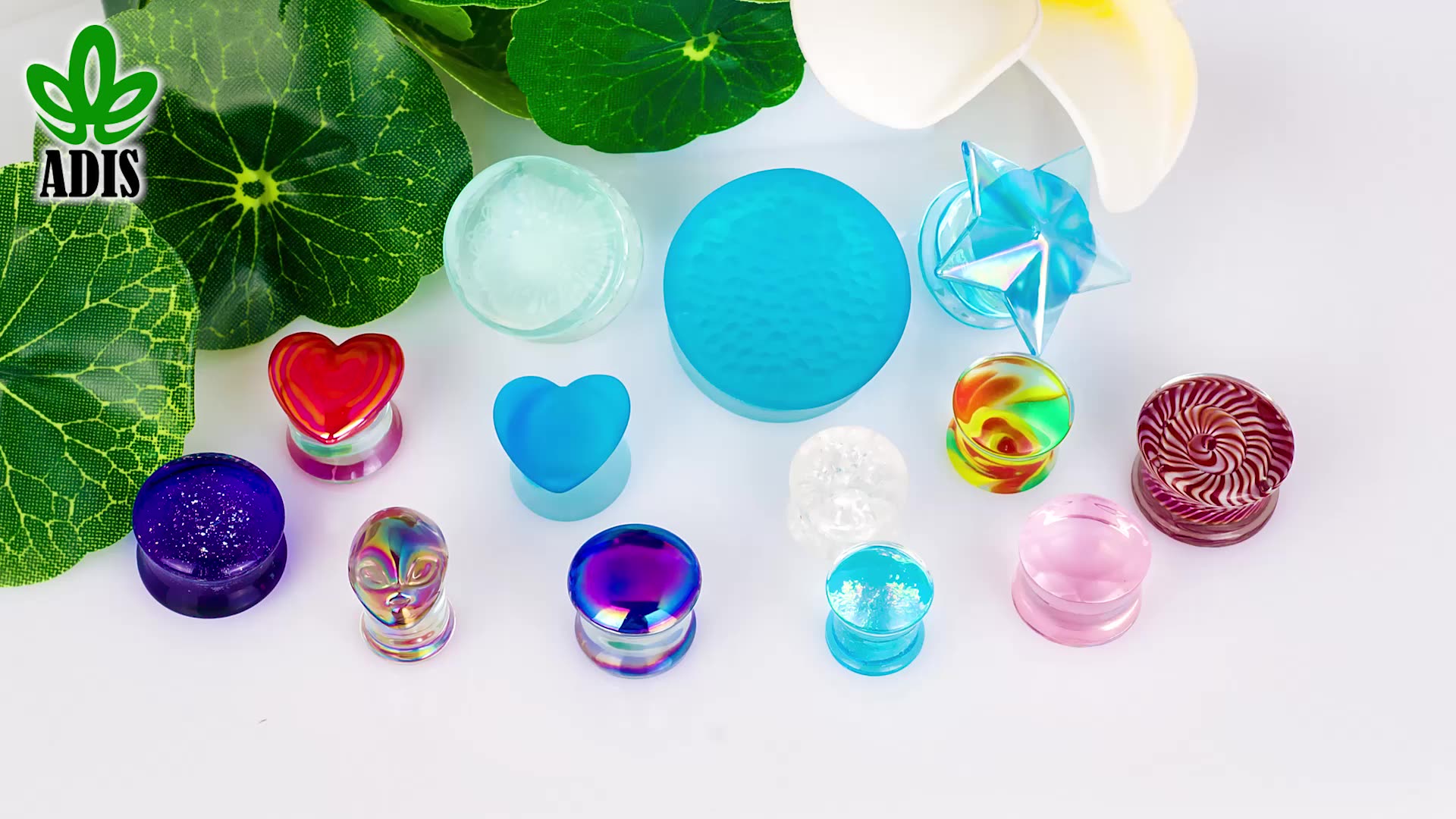 Wholesale Body Piercing Jewelry Glass Red Heart Ear Plugs Gauges Buy