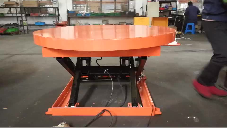 1000kg Hydraulic Scissor Type Round Rotating Lift Table Buy Rotating