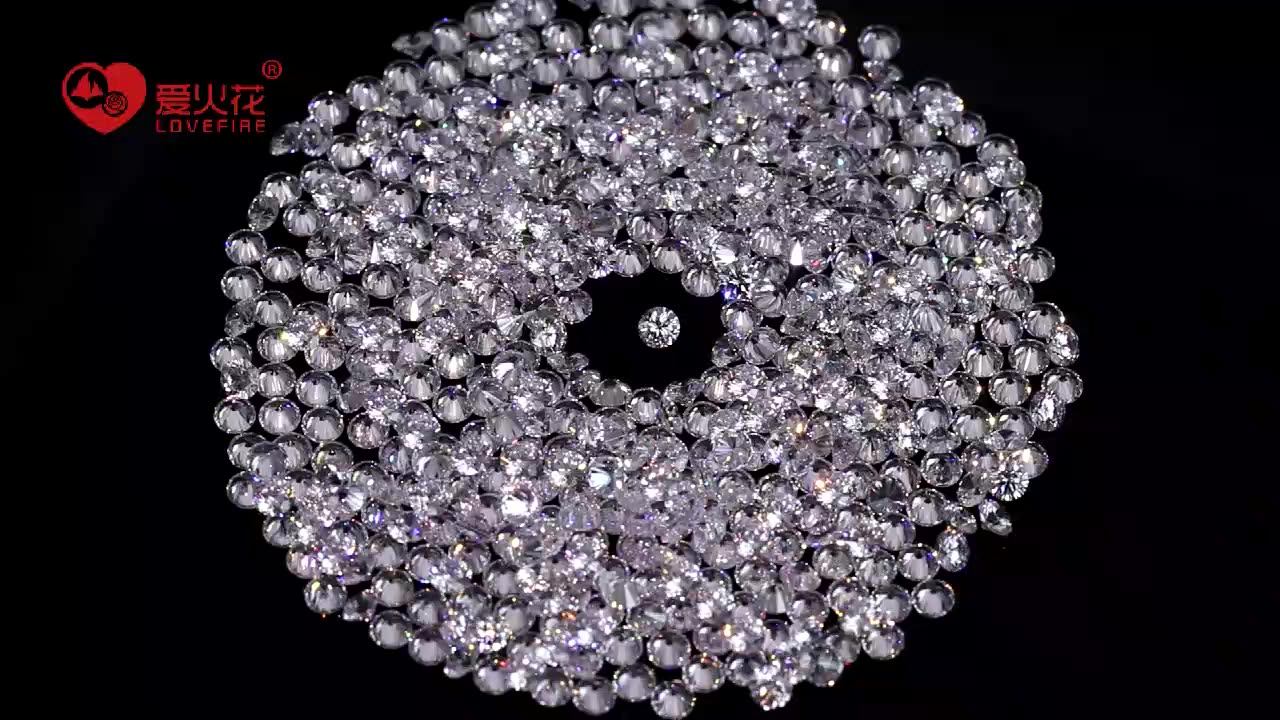 White Cubic Zirconia Loose Gemstones - 7mm Round Star Cut AAAAAA Quality, 50 Pieces Lot - View #7