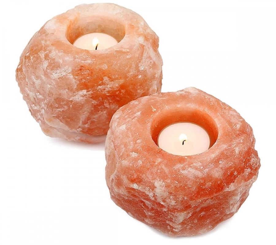 Himalayan Salt Candle Holder Cylinder Shape Himalayan Salt Tea Light