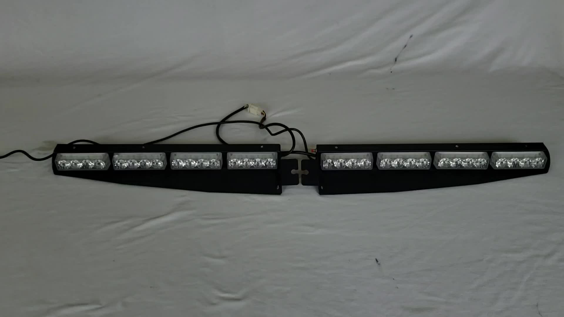 32 Led Car Warning Emergency Visor Mount Dash Strobe Light Bar 12v Red