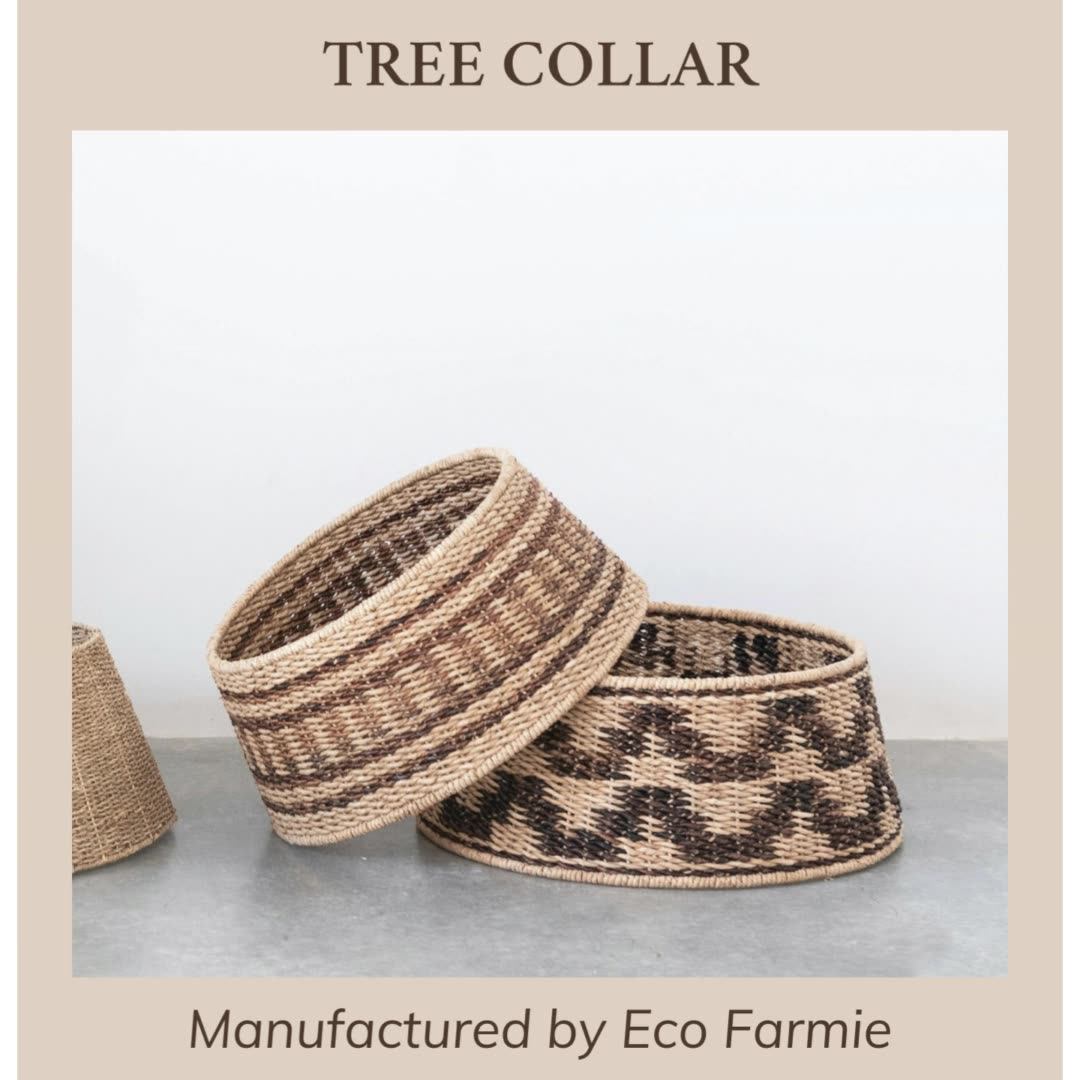 Luxury Black Water Hyacinth Christmas Tree Skirt Collar Trees